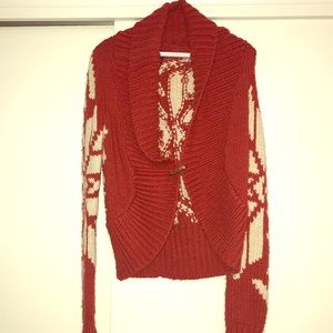 Orange & White American Eagle Sweater